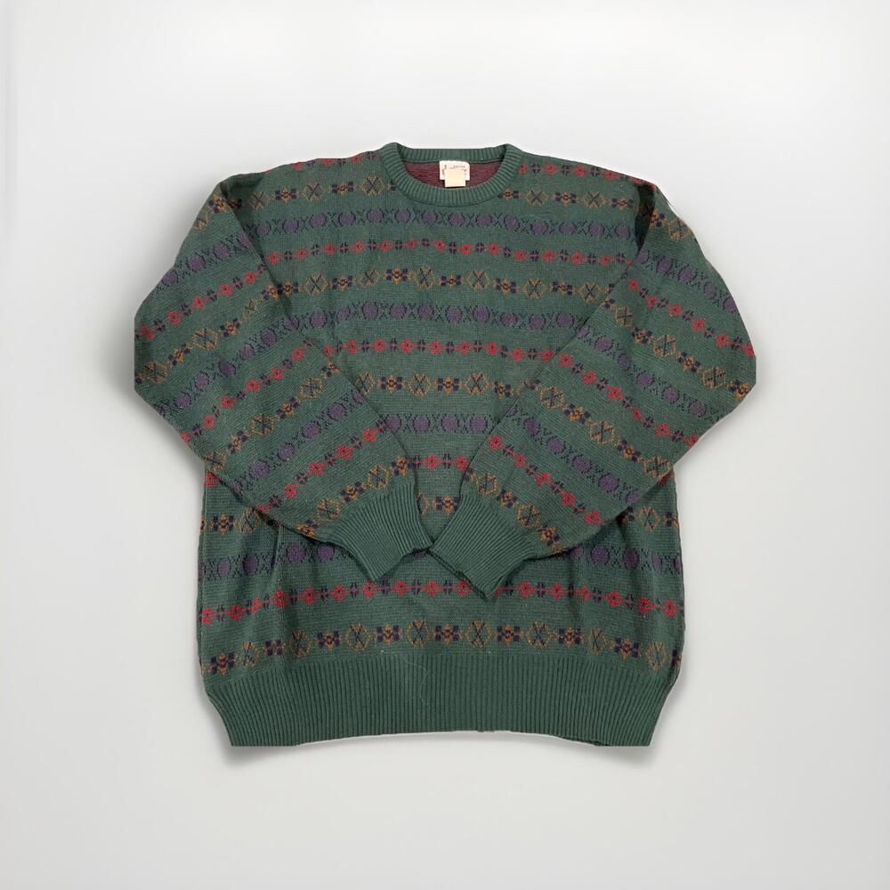 VTG MAGLIFICIO FLORENCE MENS GREEN SWEATER SIZE XL WOOL BLEND MADE IN ITALY VGC!